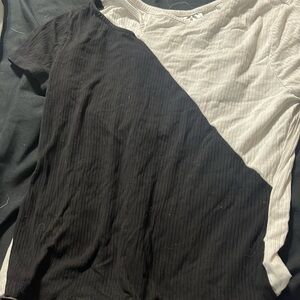 black and white crop top